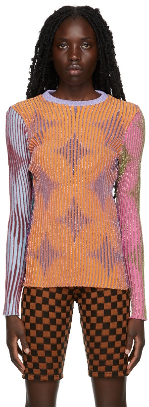 Photo: Andrej Gronau SSENSE Exclusive Multicolor Metallic Knit Long Sleeve T-Shirt