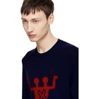 Coach 1941 Navy Keith Haring Edition Wool and Cashmere Sweater