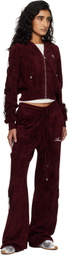 AMIRI Burgundy Bones Track Pants