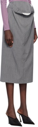 Pushbutton Gray Kangaroo Midi Skirt