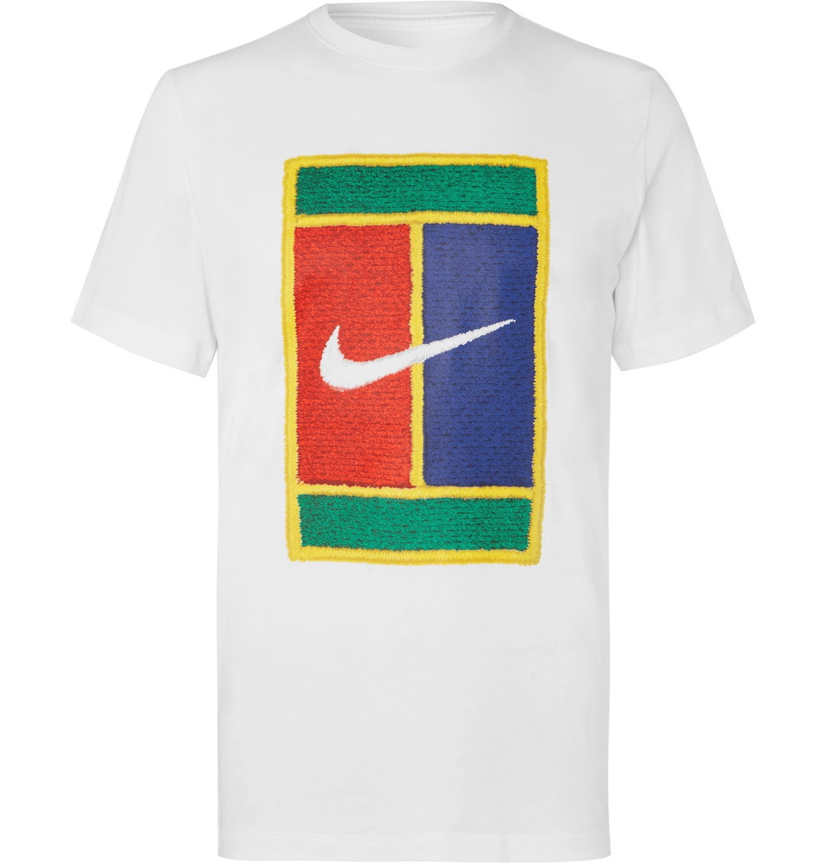 Nike Tennis - NikeCourt Logo-Print Cotton-Jersey T-Shirt - White Tennis