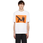 Calvin Klein Jeans Est. 1978 White and Orange Icon Printed T-Shirt