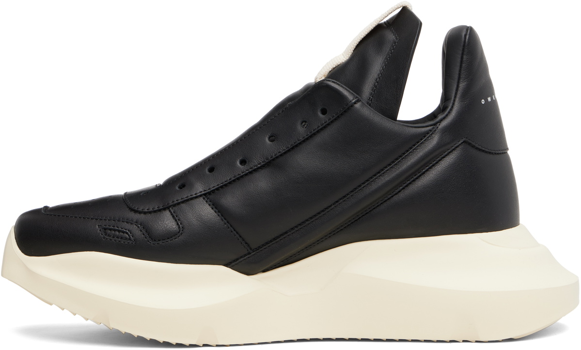 Rick Owens Black & Off-White Concordians Geth Runner Sneakers Rick