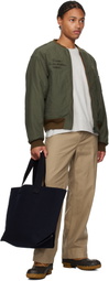 visvim Khaki & Brown Gunner Acala Reversible Bomber Jacket