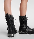 Rabanne x New Rock embellished leather biker boots