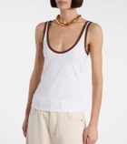 Gucci Ribbed-knit cotton tank top