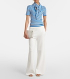 Max Mara Striped scarf-detail knitted top