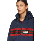 Gucci Navy and Red Technical Waterproof Jacket