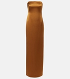Galvan Satin bustier gown