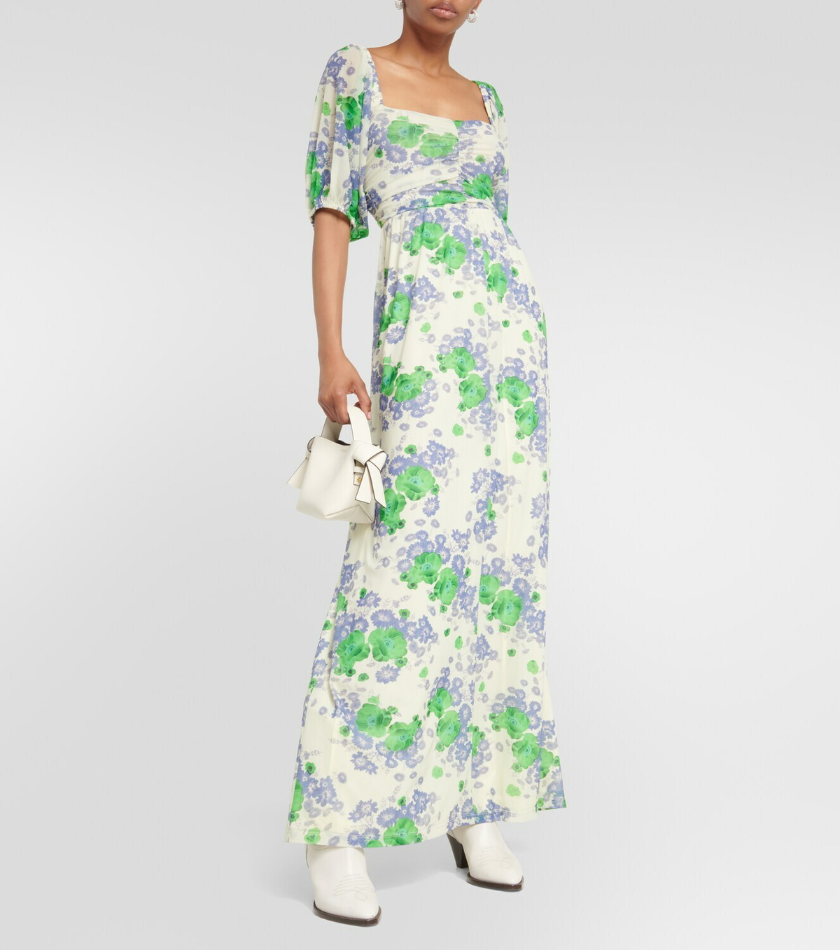 Ganni Floral mesh maxi dress GANNI