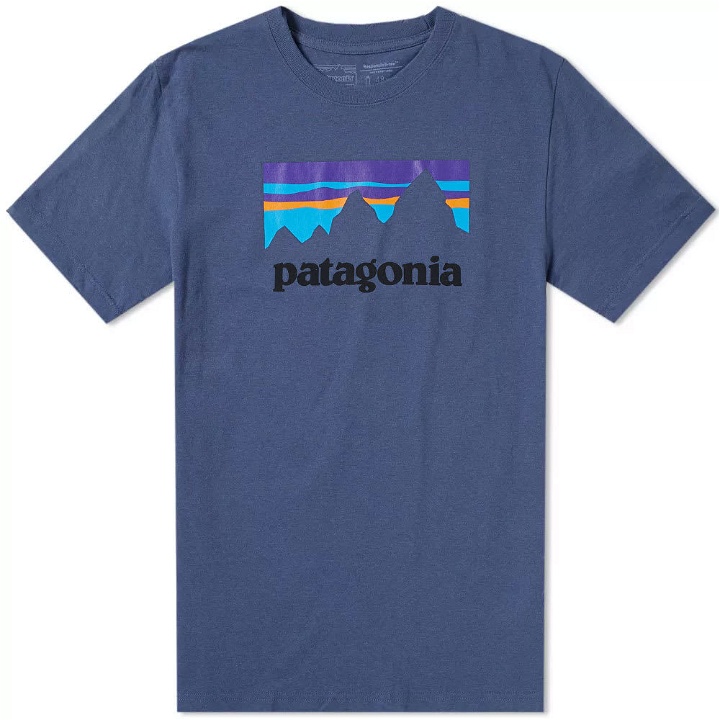 Photo: Patagonia Shop Sticker Responsibili-Tee Blue