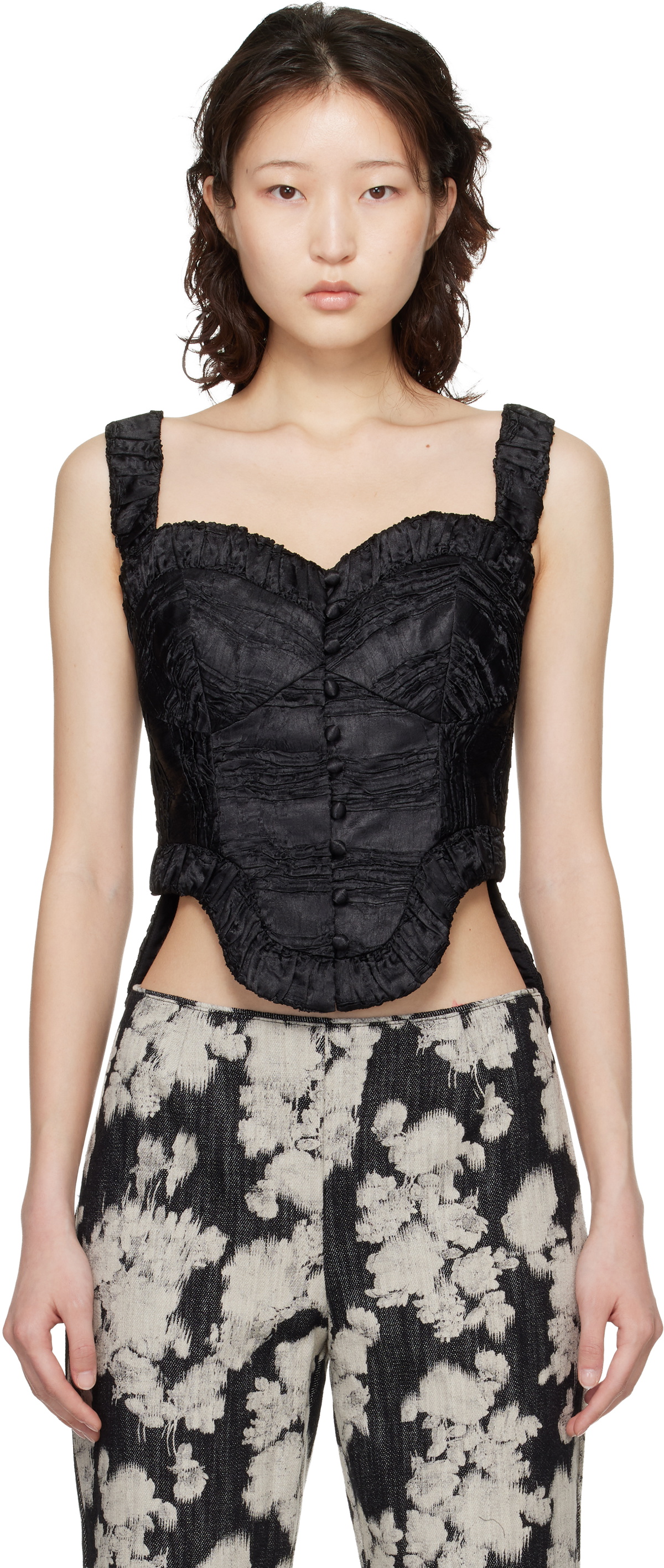 Anna Sui Black Corset Top