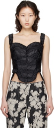 Anna Sui Black Corset Top