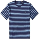 Polo Ralph Lauren Men's Stripe T-Shirt in French Navy/Soft Royal Heather