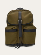 Ferragamo Mens Canvas backpack in Green