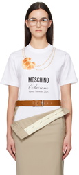 Moschino White 'Moschino' Breakfast T-shirt