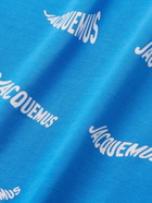 Jacquemus - Vague Logo-Print Cotton-Jersey T-Shirt - Blue