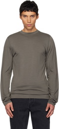 Rier Gray Roundneck Jersey Wool T-shirt