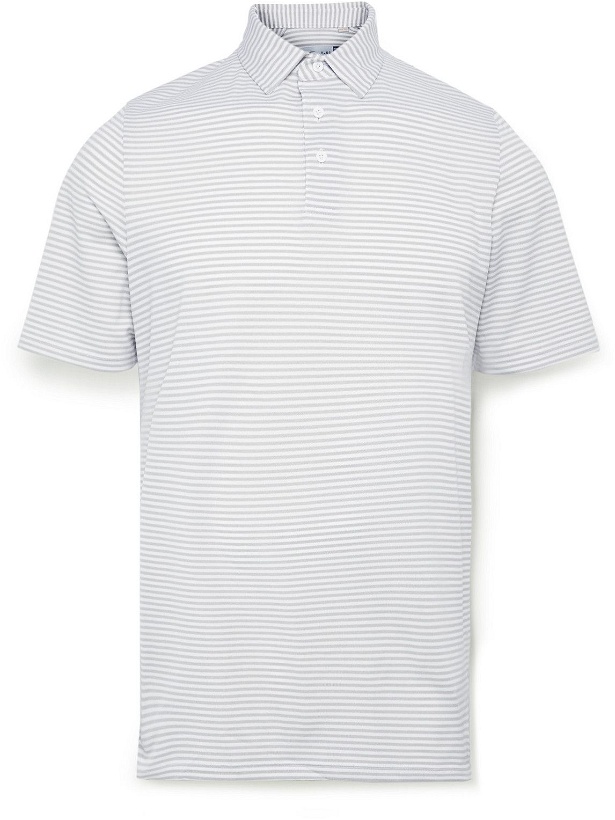 Photo: Kjus Golf - Lee Striped Stretch-Jersey Golf Polo Shirt - White