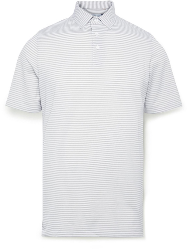 Photo: Kjus Golf - Lee Striped Stretch-Jersey Golf Polo Shirt - White