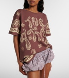 The Attico Bandana oversized cotton jersey T-shirt
