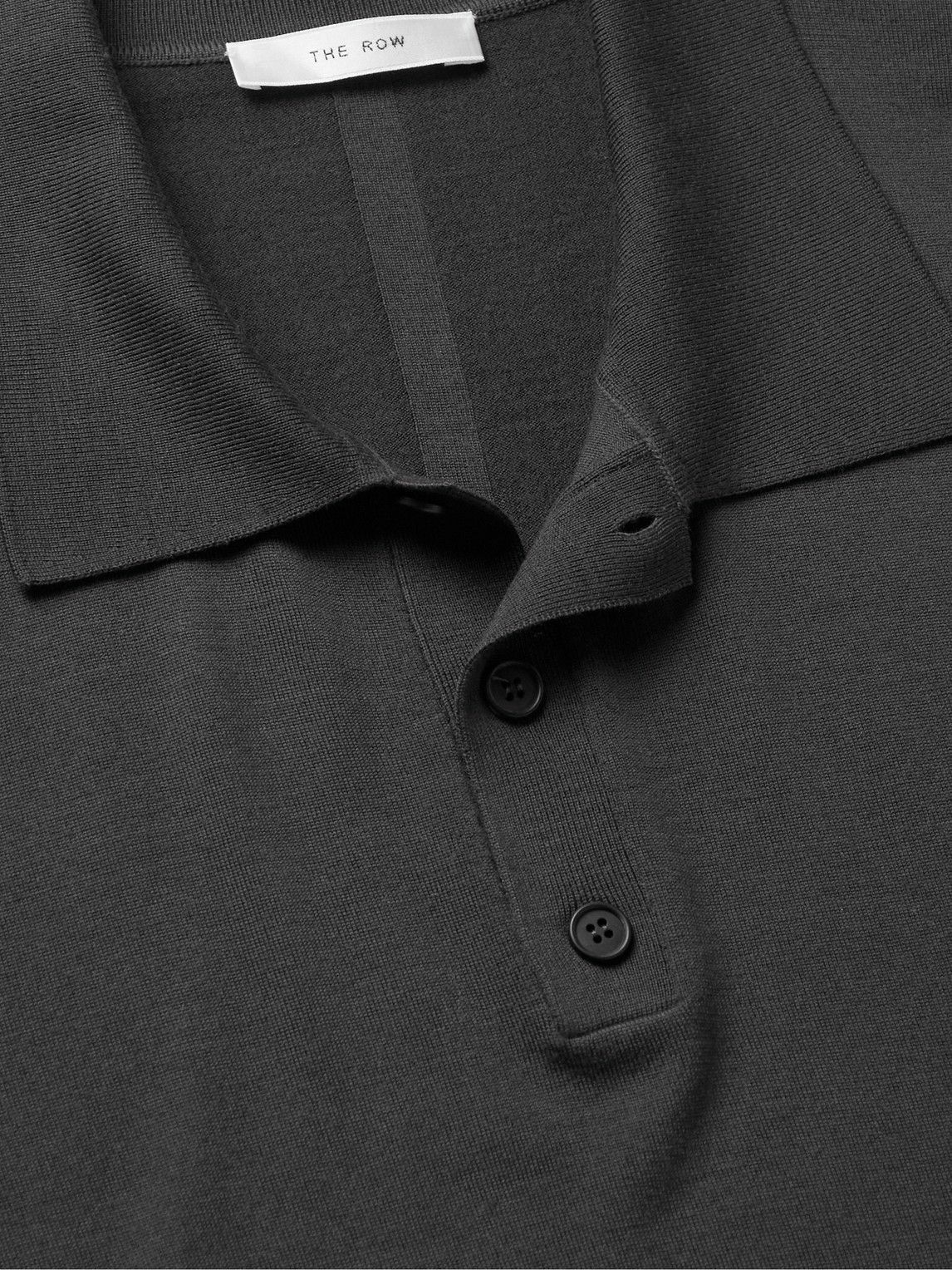 The Row - Diego Merino Wool Polo Shirt - Gray