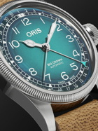Oris - Cervo Volante Big Crown Pointer Date Automatic 40mm Stainless Steel and Suede Watch, Ref. No. 01 754 7779 4065