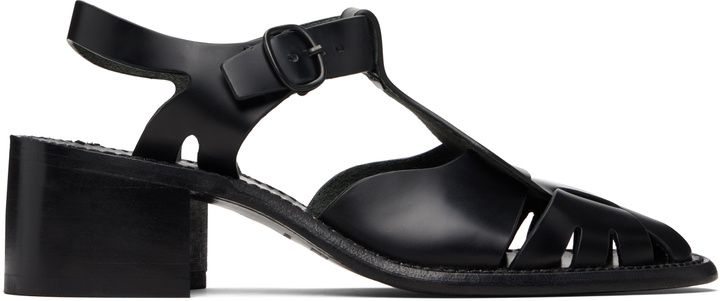 Photo: HEREU Black Pesca Heeled Sandals