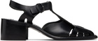 HEREU Black Pesca Heeled Sandals