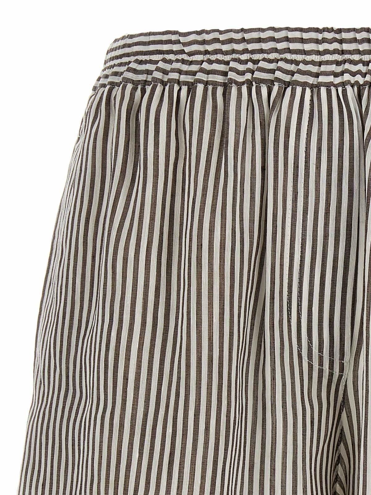 Brunello Cucinelli Blue Linen Bermuda Shorts main image 0