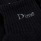 Dime Men's Classic Logo Socks in Black