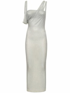 THE ATTICO - Sheer Jersey Midi Dress W/ Crystals