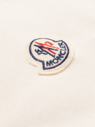 Moncler - Logo-Flocked Cotton-Jersey Sweatshirt - Neutrals