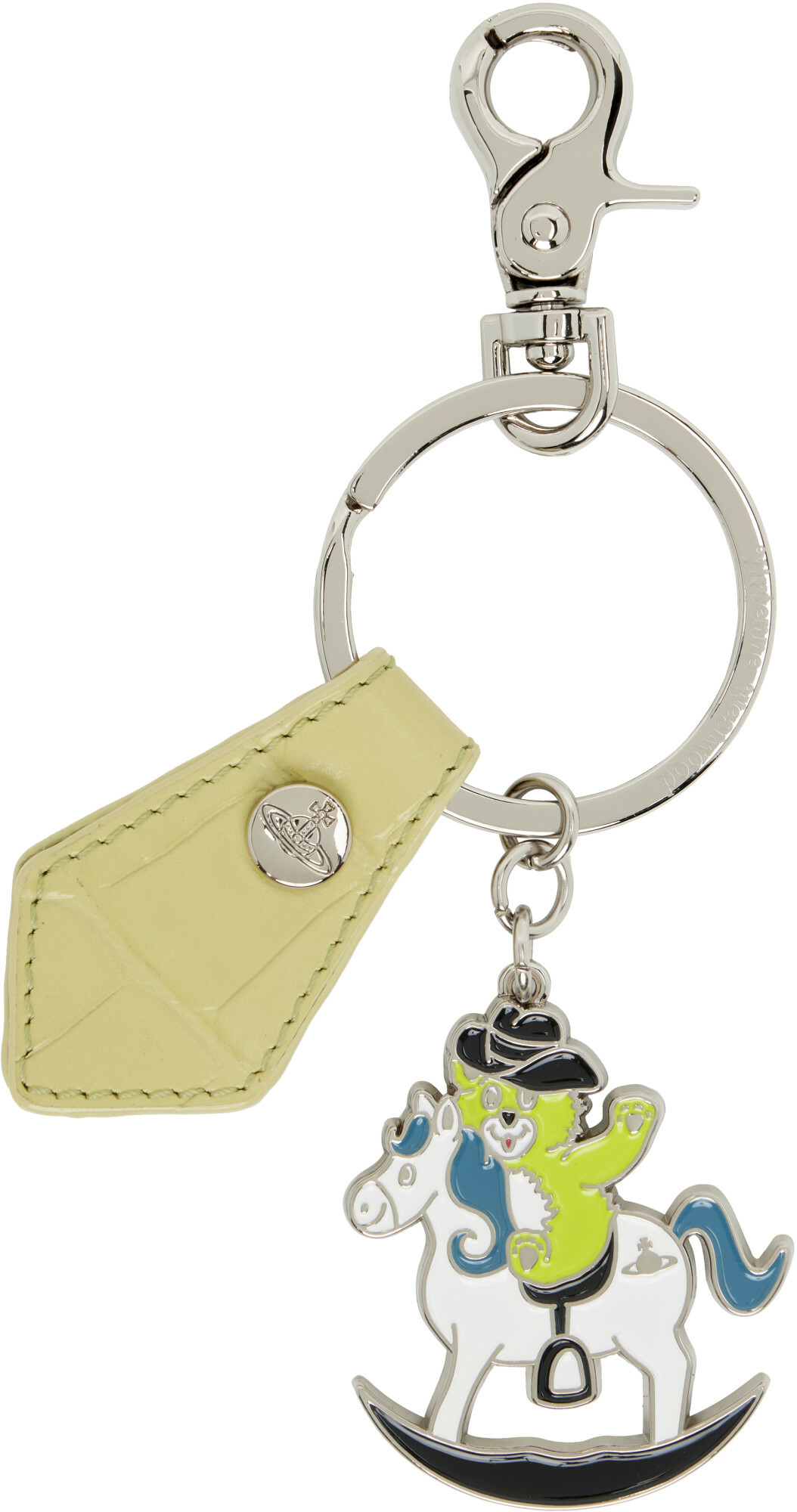 Vivienne Westwood Black Re-Vegan Lanyard Tag Keychain Vivienne