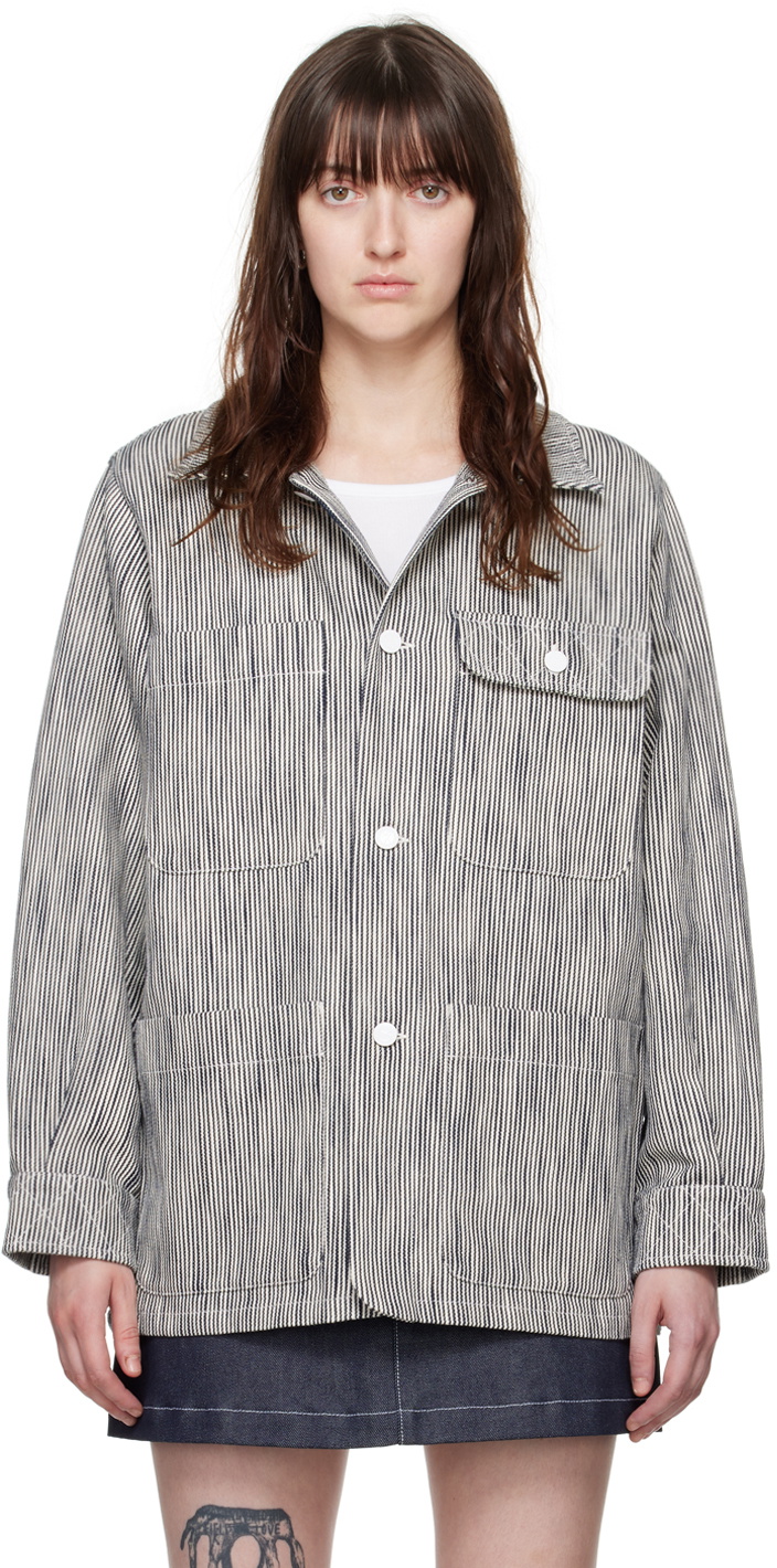 A.P.C. Navy & White Katie Holmes Edition Emma Jacket A.P.C.