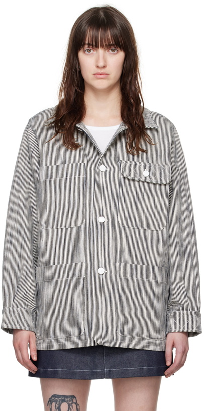 Photo: A.P.C. Navy & White Katie Holmes Edition Emma Jacket