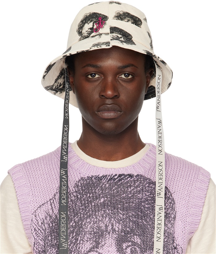 Photo: JW Anderson Off-White Rembrandt Asymmetrical Bucket Hat