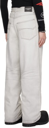 Balenciaga Gray Waterproof Denim Jeans