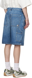 Bottega Veneta Blue Vintage Cargo Denim Shorts