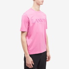 Lanvin Men's Logo T-Shirt in Flamingo Pink