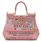 Dolce and Gabbana Pink Small Graffiti Miss Sicily Bag