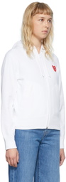 COMME des GARÇONS PLAY White Cotton Hoodie