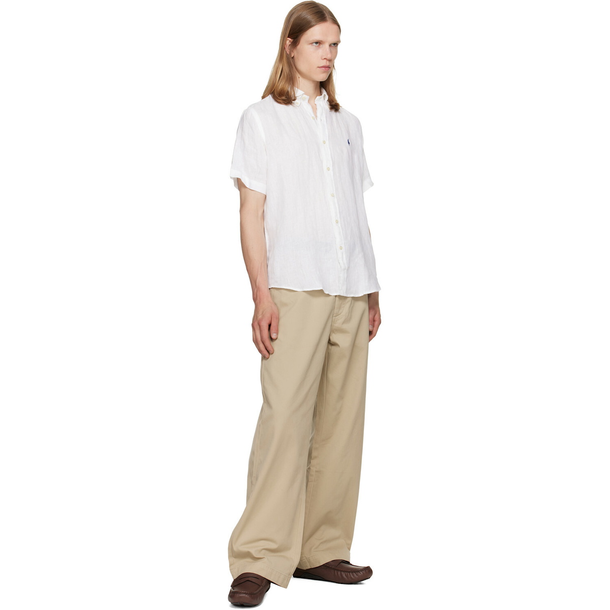 Polo Ralph Lauren White Classic Fit Linen Shirt