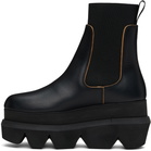 sacai Black Leather Chelsea Boots