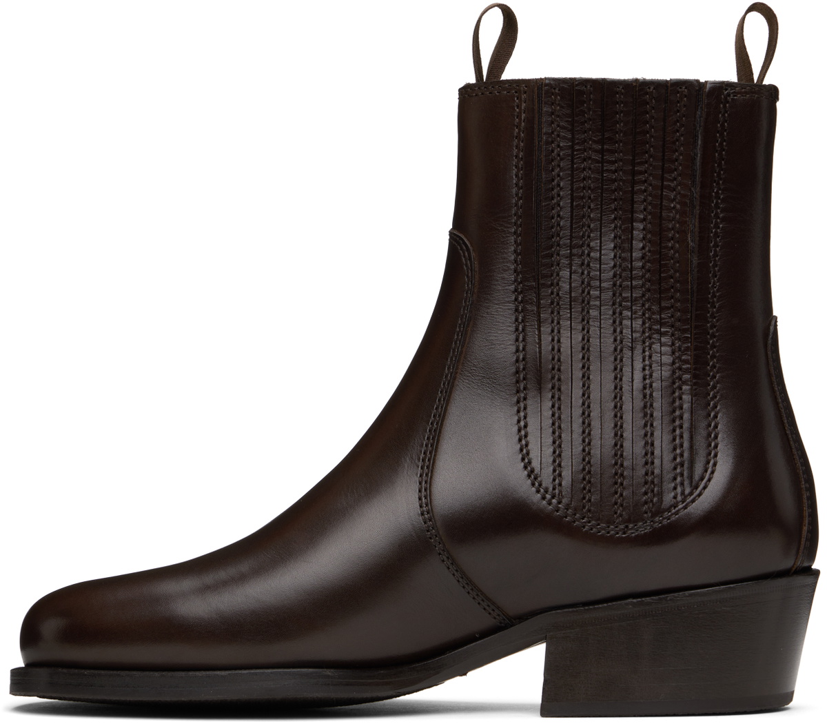 LEMAIRE Brown Vegetable-Tanned Chelsea Boots