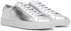 Common Projects Silver Achilles Shiny Sneakers