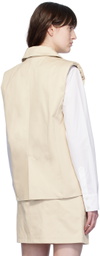 Elleme Beige Sleeveless Blazer
