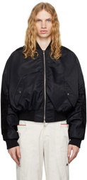 CMMAWEAR Black C Round Bomber Jacket