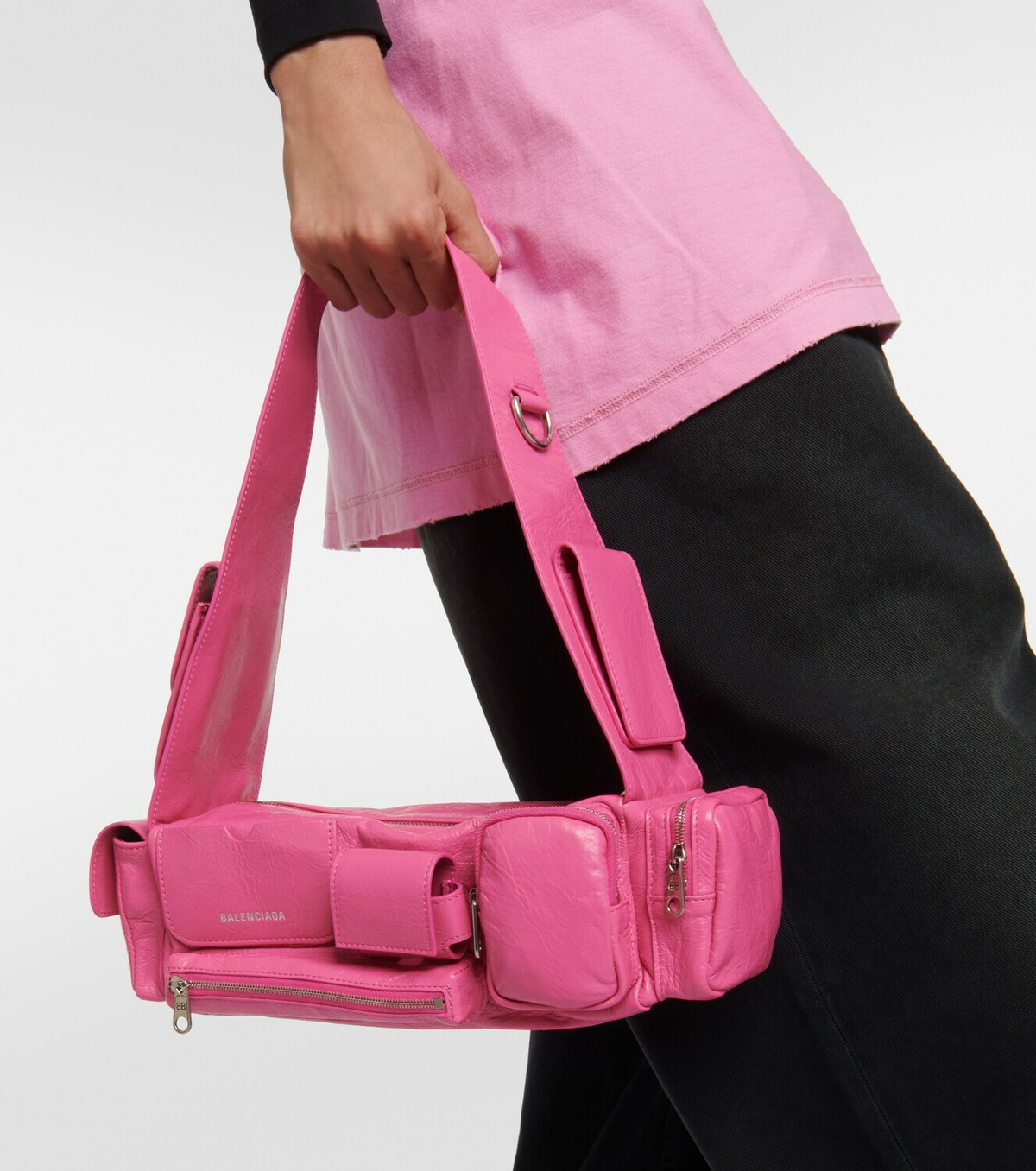 バレンシアガ superbusy xs ピンク スリングバッグ Balenciaga Superbusy XS leather shoulder bag Balenciaga