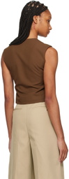 The Frankie Shop Brown Maesa Cross Vest